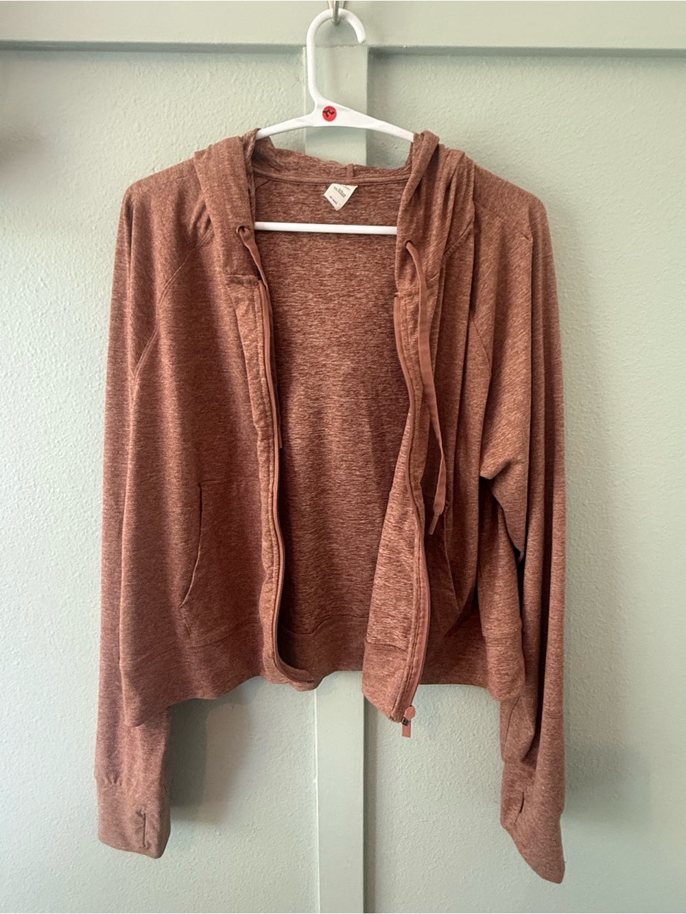 Yogalicious Lux Heathered Rust-Blend Zip Hoodie